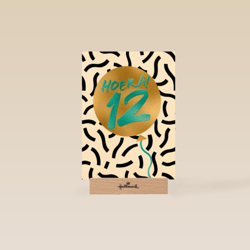 Verjaardagskaart Hoera 12 jongen