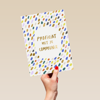 Communie proficiat kleurrijk