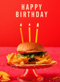 Happy Birthday hamburger
