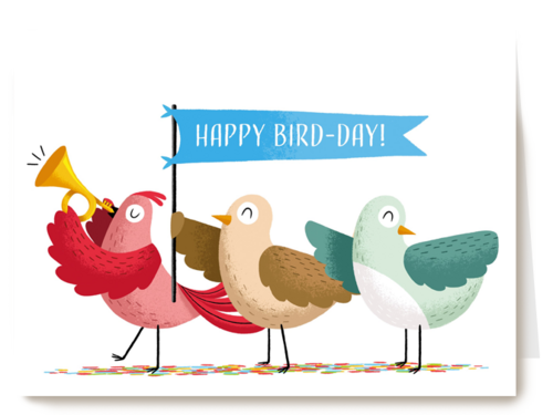 Verjaardagskaart Happy Birdday Folio
