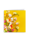 Blanco kaart geel bloemen