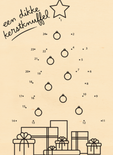Kerstkaart hart onder de riem Een dikke kerstknuffel