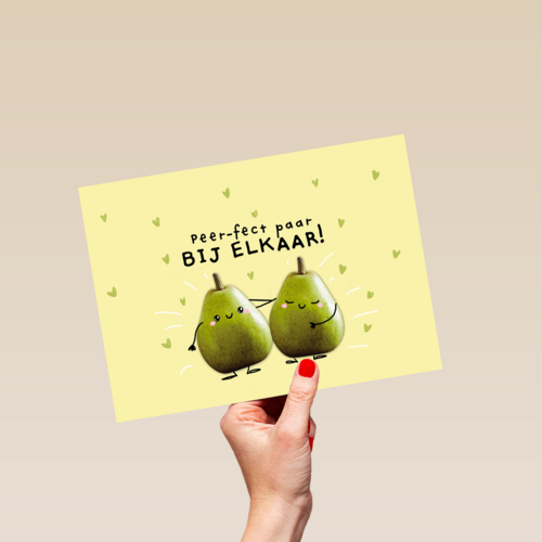 liefde kaart klassiek peerfect paar bij elkaar