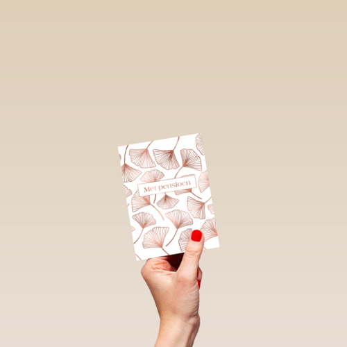 met pensioen met metallic bloemen