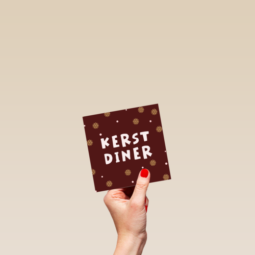 Kerst uitnodiging Kerstdiner modern