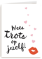 trots met zoen powervrouw