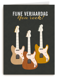 Verjaardagskaart you rock