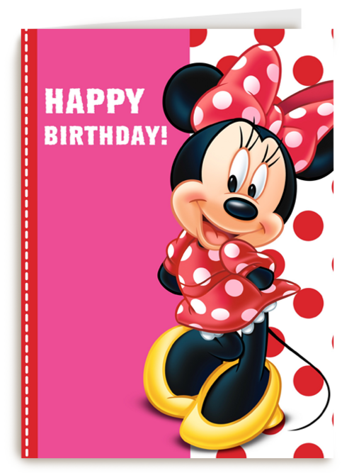 minnie mouse in jurk met rode stippen