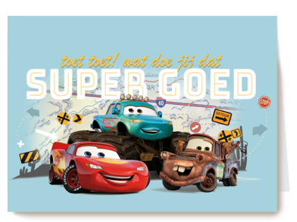 Cars complimentkaart Super Goed
