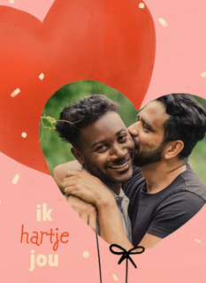 Valentijnskaart foto met hart