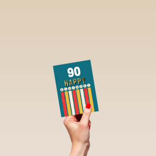 Verjaardagskaart Happy Birthday kaarsjes leeftijd