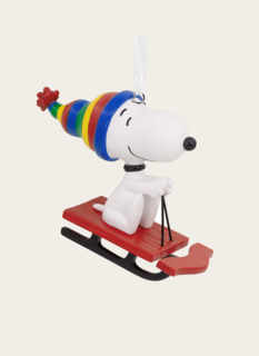 Hallmark Peanuts Kerst Ornament Snoopy op slee                