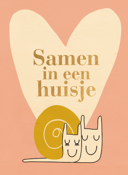 Houten Kaart Samenwonen | Houten Kaart Hallmark | Samenwonen | Samenwonen Kaart Samen In Een Huisje