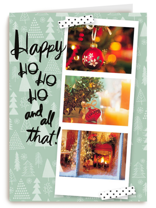 kerstkaart fotokaart happy hohoho and all that