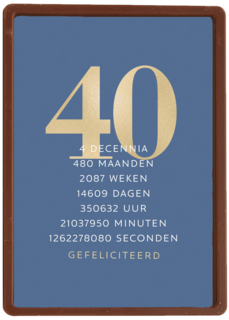 verjaardagskaart 40 4 decennia