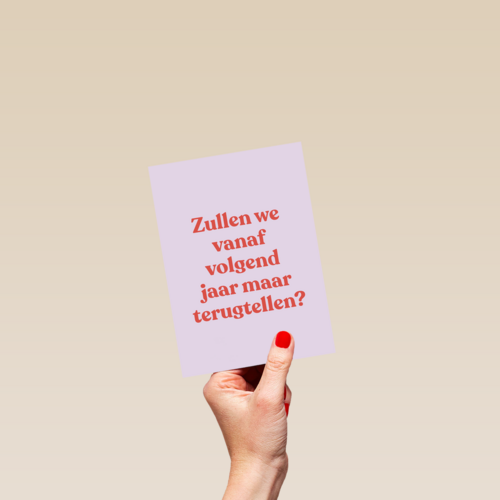 verjaardagskaart vrouw man grappig terugtellen