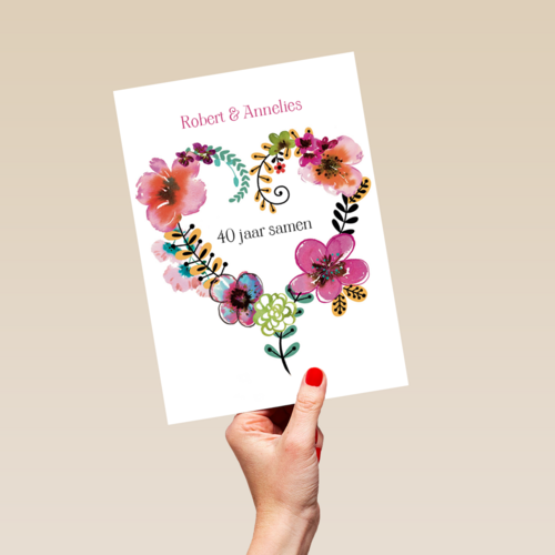 een bloemen hart