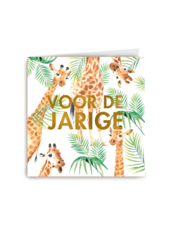 giraf kaart voor de jarige