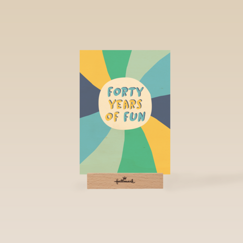 Verjaardagskaart 40 years of fun Man