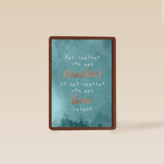 verlies van huisdier is het verlies van een vriend