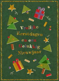 Kinderpostzegels - Kerstboom en cadeaus
