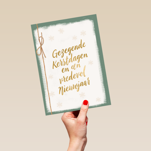 Kerstkaart religieus gezegende kerstdagen