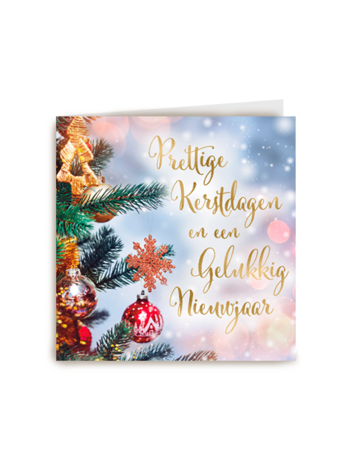 Fotografische kerstkaart prettige kerstdagen
