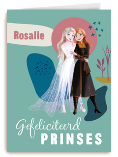 Frozen verjaardagskaart gefeliciteerd prinses