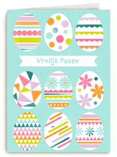 Pasen kaart geschilderde eieren