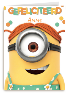 Despicable Me minion carl meisje gefeliciteerd