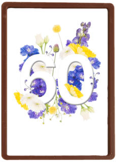 Verjaardagskaart vrouw 60 jaar met bloemen