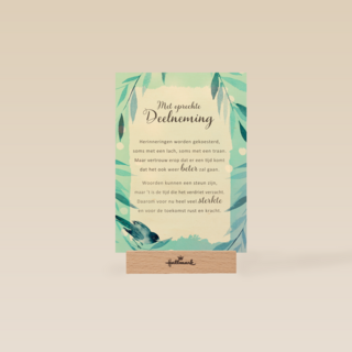 Deelnemingskaart Sterkte More than words