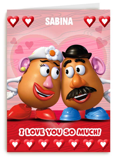 Kaart Hallmark | Liefde Valentijn | Toy Story Liefde Kaart Mr En Mrs Potatohead