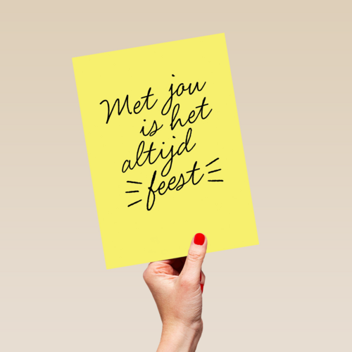 Verjaardagskaart man vrouw Met jou is het altijd feest