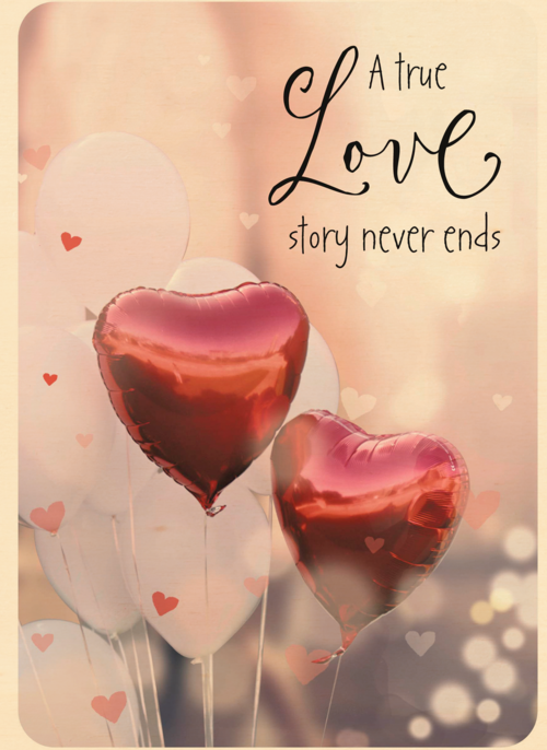 Houten Kaart Felicitatie Huwelijk | Houten Kaart Hallmark | Felicitatie Huwelijk | A True Love Story Never Ends