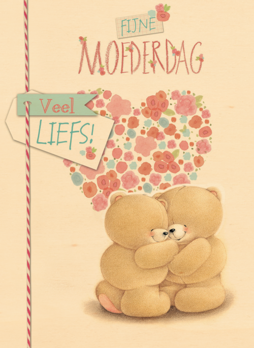 Houten Kaart Moederdag | Houten Kaart Hallmark | Moederdag | Moederdag Lief Fijne Moederdag Veel Liefs