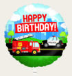Ballon Happy Birthday Brandweer Politie Multi
