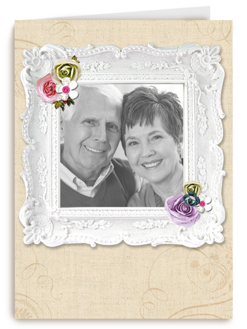 fotokaart onze ouders zijn zoveel jaar getrouwd
