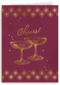 cheers with two glasses and golden stars