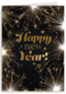Nieuwjaar Happy New Year zwart