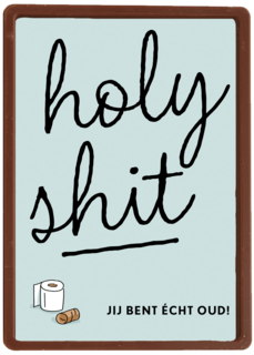 Verjaardagskaart man vrouw grappig holy shit