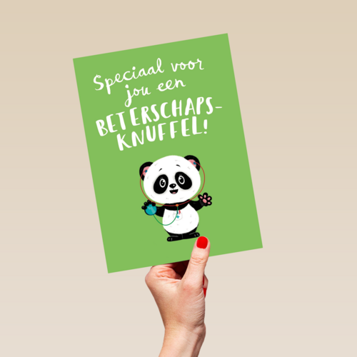 beterschapsknuffel van een panda