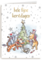 Kerstkaart Winnie de Poeh fijne kerstdagen