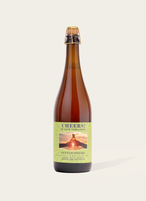Cheers Op Jouw Verjaardag Blond Bier 75 Cl Cadeau Speciaalbier |