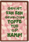 op kamp kaart toffe tijd