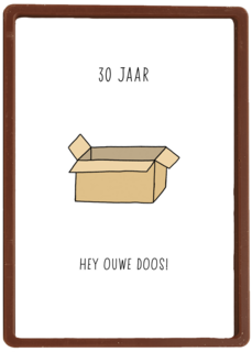 Verjaardagskaart 30 hey ouwe doos