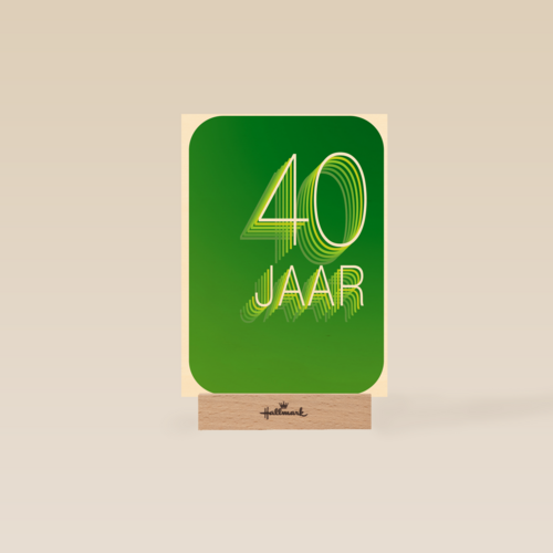 verjaardagskaart 40 jaar groen
