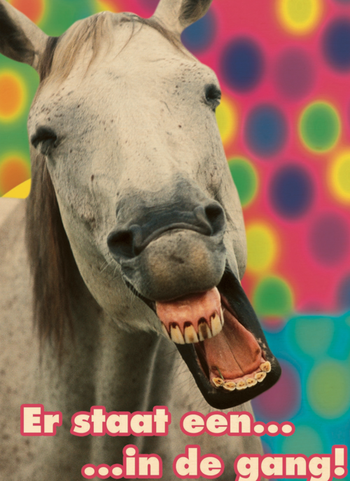 Houten Kaart Carnaval | Houten Kaart Hallmark | Carnaval | Paard Gang Carnaval