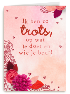 kaart klassiek ik ben zo trots op wie je bent