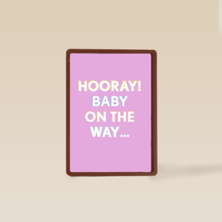 Zwanger felicitatiekaart Hooray baby on the way